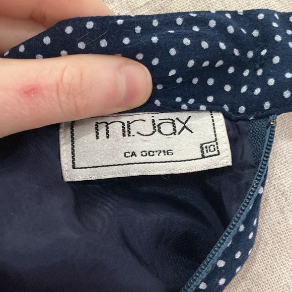 Vintage blue and white polka dot skirt - Picture 2 of 2